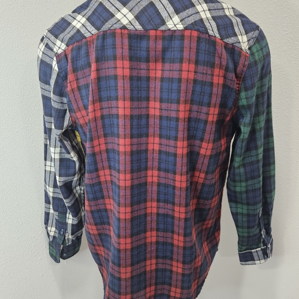 Drl Essentials Multi Colored Plaid Button Longsle… - image 4